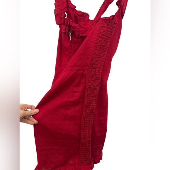 Reformation Bonita Red Off Shoulder Dress - Picture 8 of 10